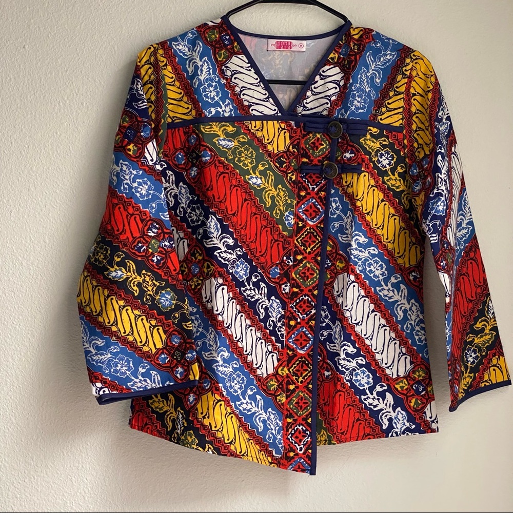 NWOT Batik tops, M, colorful